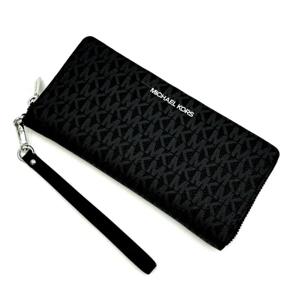 Michael Kors Large Continental Wallet Black Signature